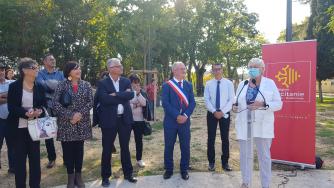 Rénovation urbaine : inauguration du jardin Molines à Vauvert