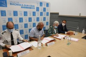 Signature de la convention "participation citoyenne" à Bagnols-sur-Cèze